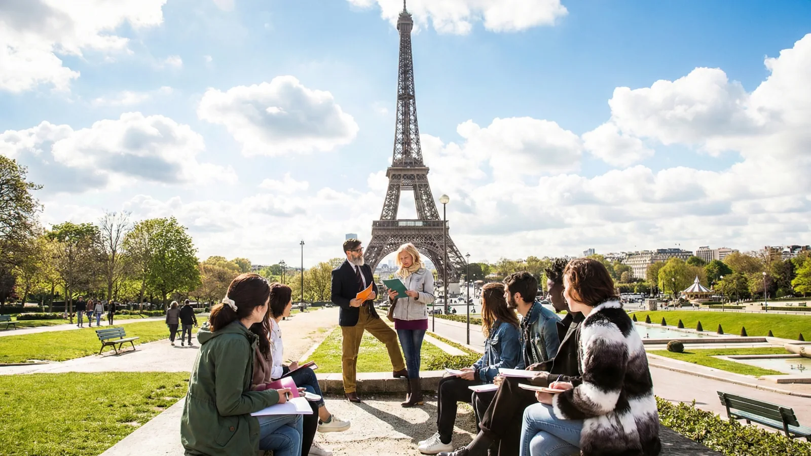 International law students on the ILS Paris campus, summer in Paris
